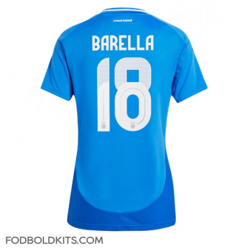 Italien Nicolo Barella #18 Hjemmebanetrøje Dame EM 2024 Kortærmet